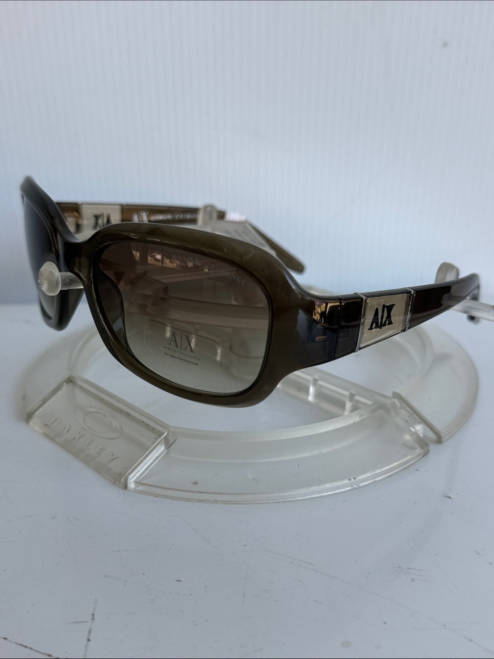 NEW ARMANI EXCHANGE AX115/S Translucent Gray Green Sunglasses NEW WITHOUT TAGS